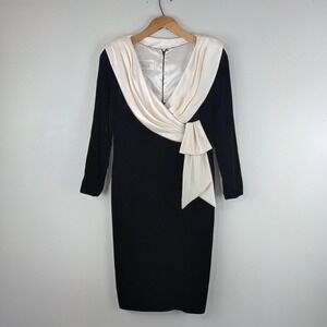 Beautiful Vintage 1980s Nancy Johnson Premiere Black Velvet‎ Dress Size 8